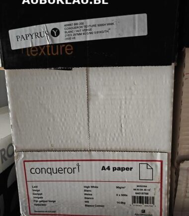 Boite 2500 feuilles A4 CONQUEROR VERGE blanc