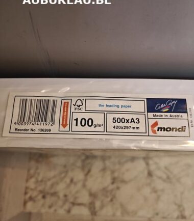 Rames de 500 feuilles 100gr A3 coloris blanc