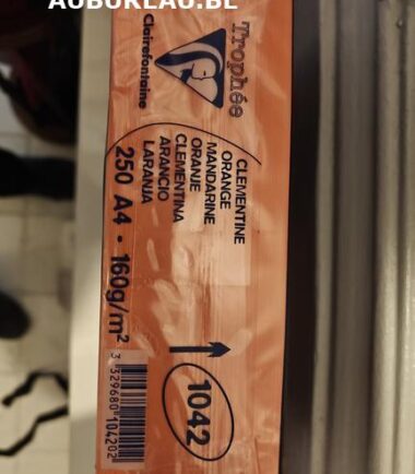 Rames de 250 feuilles 160gr A4 coloris clémentine