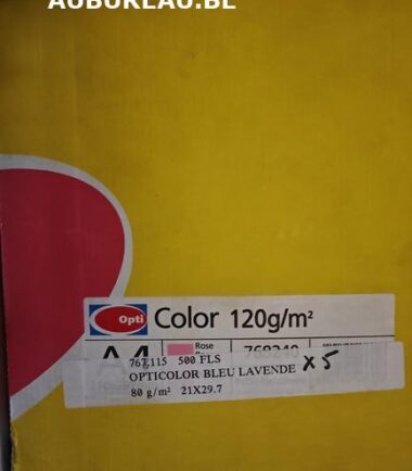 Boite 5 rames de 500 feuilles 120gr A4 coloris bleu lavande