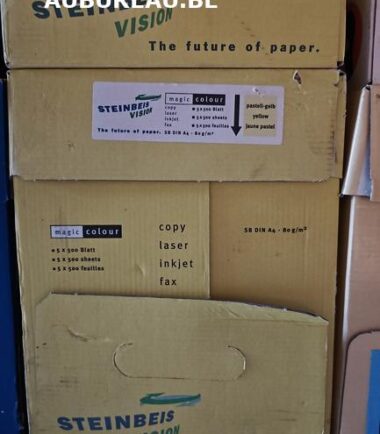 Boite 5 rames de 500 feuilles 80gr A4 coloris jaune