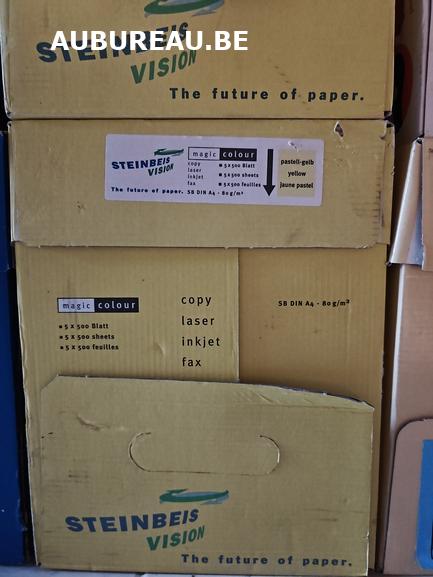 Boite 5 rames de 500 feuilles 80gr A4 coloris jaune