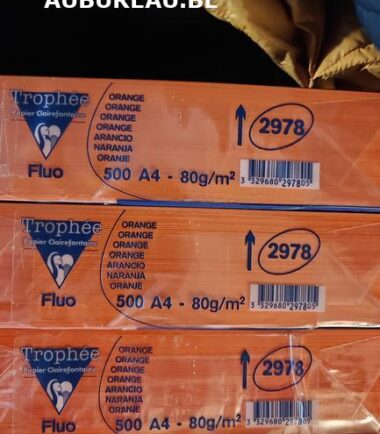 Rame de 500 feuilles Clairefopntaine 80gr A4 coloris orange