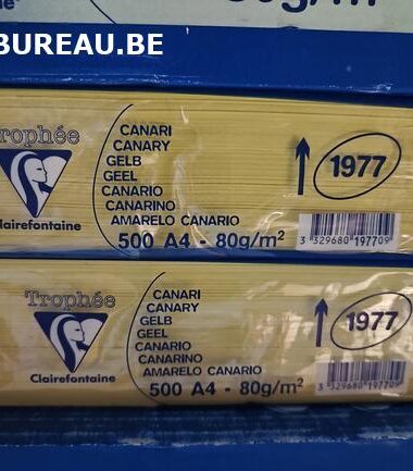 Rames de 500 feuilles 80gr A4 coloris canari