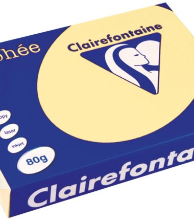 Rame de 500 feuilles A4 Clairefontaine Trophée 80 gr - réf. 1977 coloris jaune canari