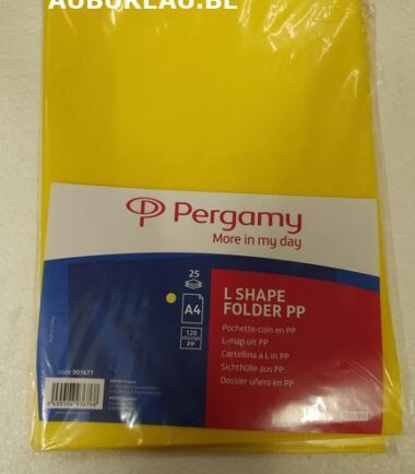 Pqt de 25 pochette coin ftA4, PP de 120 microns, coloris jaune réf. 901671