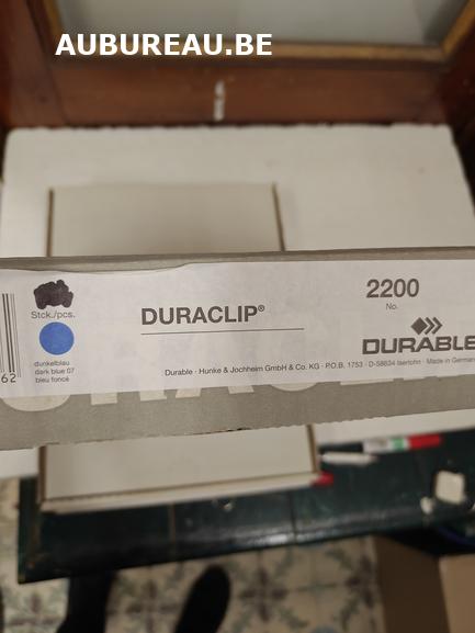 Bte de 25 fardes DURACLIP réf. 2200 coloris bleu