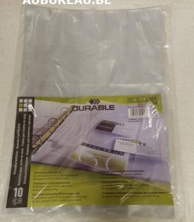 Pqt de 10 pochettes pour carte de visite A4