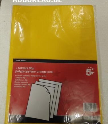 Pqt de 25 pochette coin ftA4, PP de 120 microns, coloris jaune réf. 901671