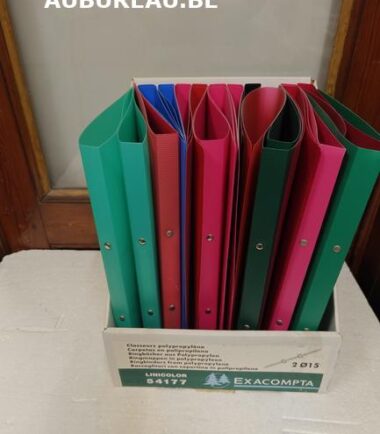 Classeurs polypropylène-Lot de 24 petits classeurs en plastique de couleur