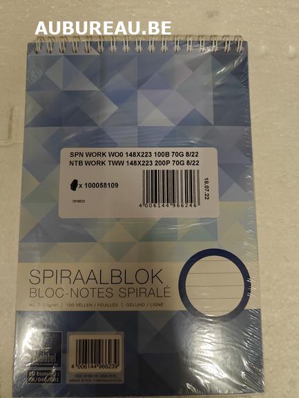 SPN WORK WO0 148X223 100B 70G 8/22-