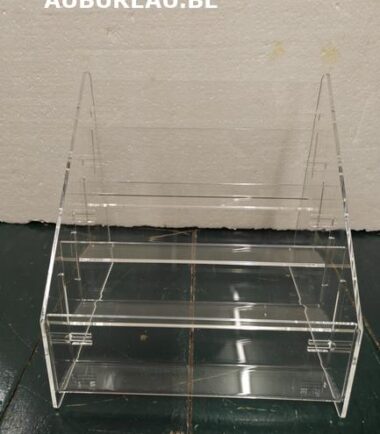 Support plexiglas A4 horizontal avec 4 séparations