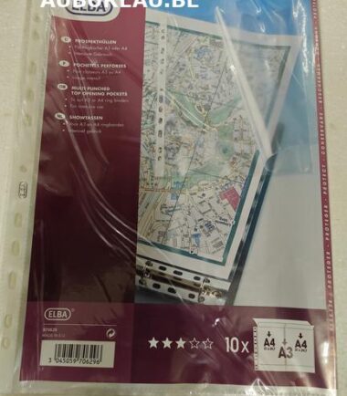 Pack de 10 pochettes perforées ELBA réf. 970629