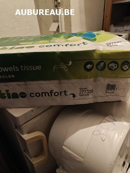 Essuie-mains Satino Confort Pli-Z 21x24cm 2 épaisseurs 3750 pièces