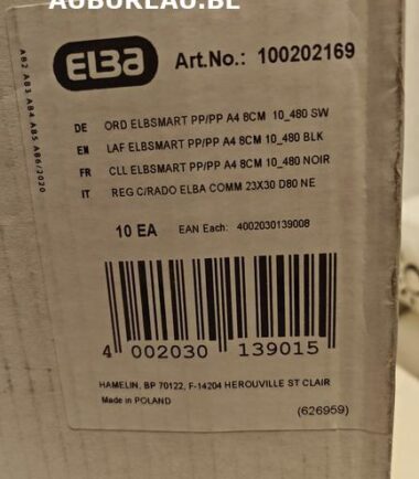 Classeurs à levier ELBA - boîte de 10 pièces