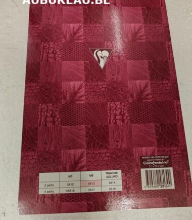 Bloc de cours Clairefontaine réf 5813 avec 2 trous quadrillé commercial