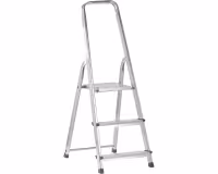 Echelle 3 marches - métal - coloris blanc