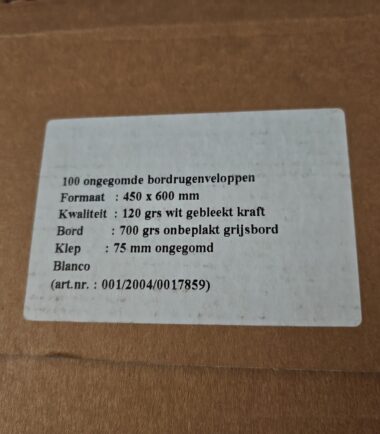 Enveloppes en boîte de 100 pièces - format 450 x 600 mm - blanc - gommé